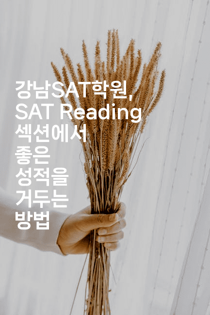 강남SAT학원, SAT Reading 섹션에서 좋은 성적을 거두는 방법-어니버스