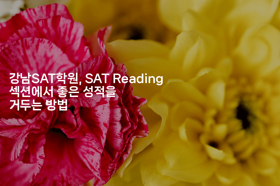 강남SAT학원, SAT Reading 섹션에서 좋은 성적을 거두는 방법2-어니버스