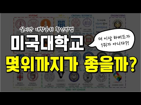 미국대학교 순위 확인법 (순위가 다가 아닙니다)