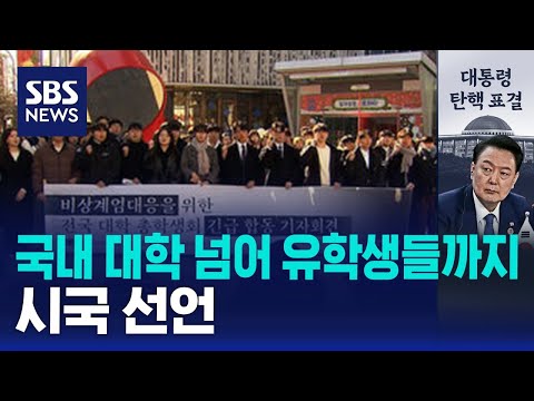 국내 대학 넘어 유학생들까지…시국 선언 / SBS