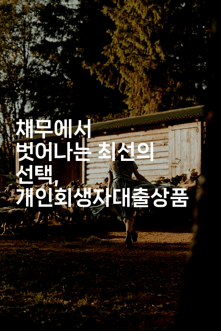 채무에서 벗어나는 최선의 선택, 개인회생자대출상품-어니버스